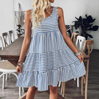 Striped dress sleeveless dress