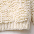 Beige Knitted Sweater Woman Winter  Cropped Sweaters For Women O-Neck Pullovers Woman Jumper Autumn Short Sweaters