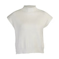 Orange Solid Fashion Women Turtleneck Knitted Sweaters Sleeveless Women Autumn Winter O-Neck Black White Warm Pullovers