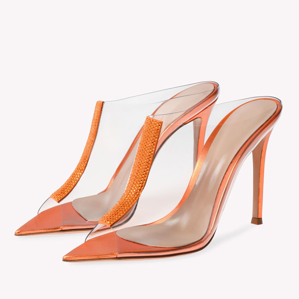 Women Sexy PVC Rhinestone Sandals Open Toe Thin High Heel Shoes Banquet Party Wedding Shoes