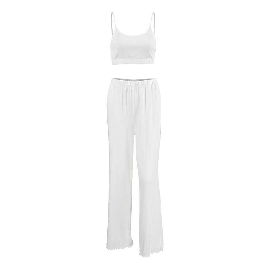 Two piece set of camisole pants and pajamas