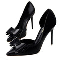 Fashion delicate sweet bowknot high heel shoes side hollow pointed Stiletto Heels Shoes women pumps