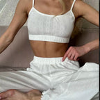 Two piece set of camisole pants and pajamas