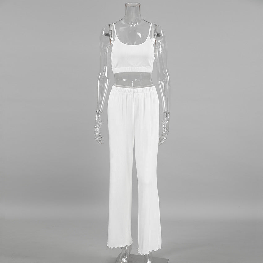Two piece set of camisole pants and pajamas