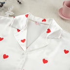 Love printed pajamas two-piece set for women