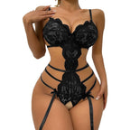 Erotic Lingerie New Lace Transparent Temptation Jumpsuit Sexy Pajamas