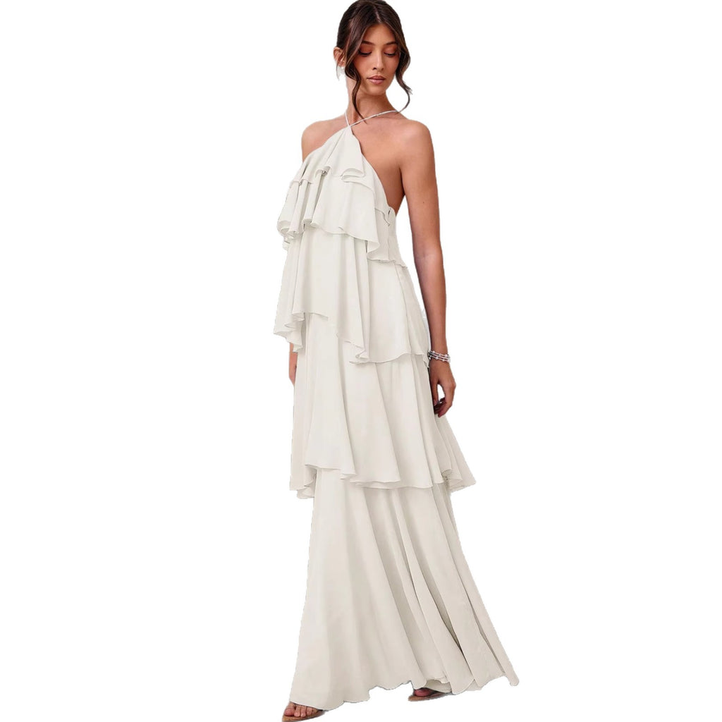 Elegant Sleeveless Long Dress Formal Dress Fashion Autumn Dress