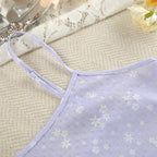 Strap shorts for women hollowed out printed pajamas for women
