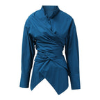 Personalized fashionable design shirts for women, versatile and versatile casual mid-length shirts for women