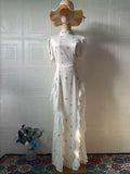 Sweet Fashion Dress Long Sleeveless Slip Dress Elegant Women's Dress